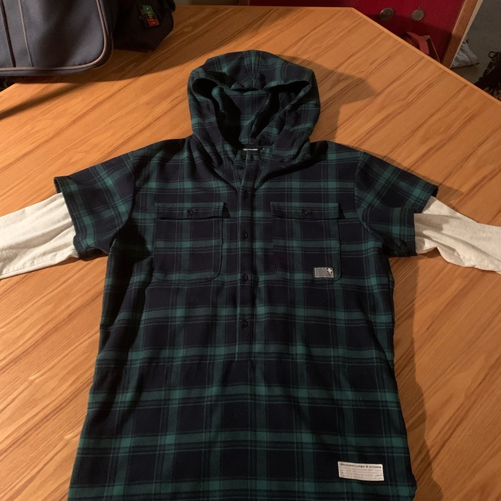 Pink Dolphin Flannel Two Layer Shirt